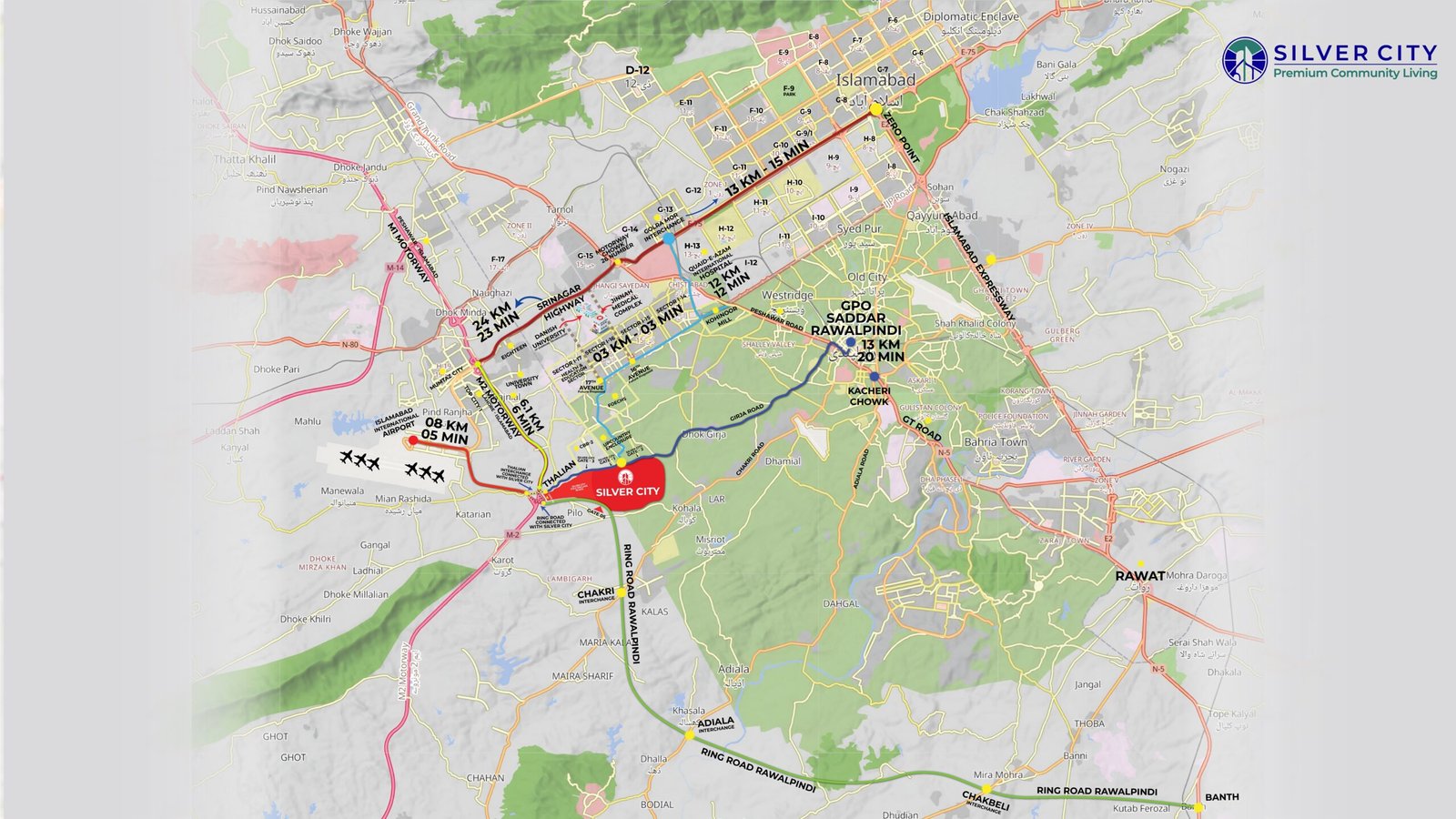 Silver City Location, Silver City Routes, Silver City Map