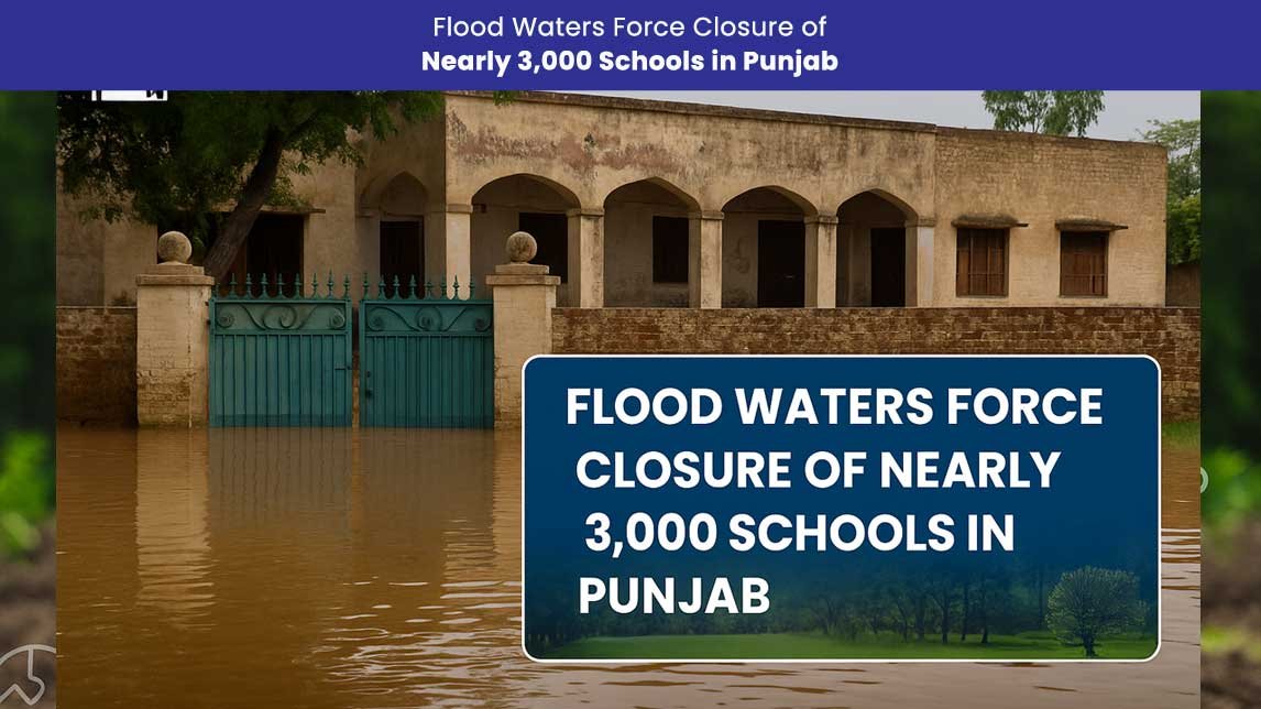Flood-Waters-Force-Closure-of-Nearly-3000-Schools in Punjab