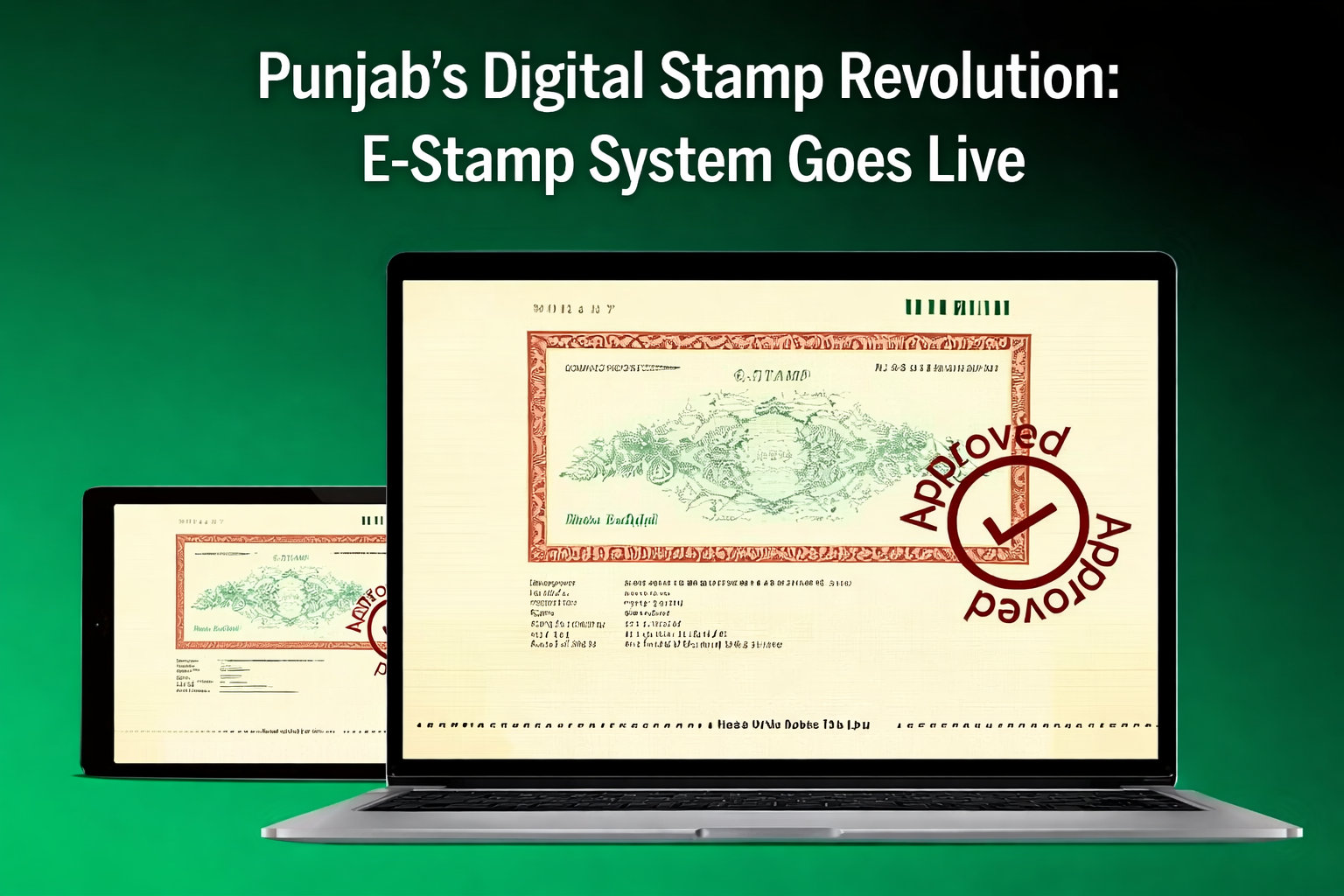 title: Punjab's Digital Stamp Revolution: E-Stamp System Goes Live