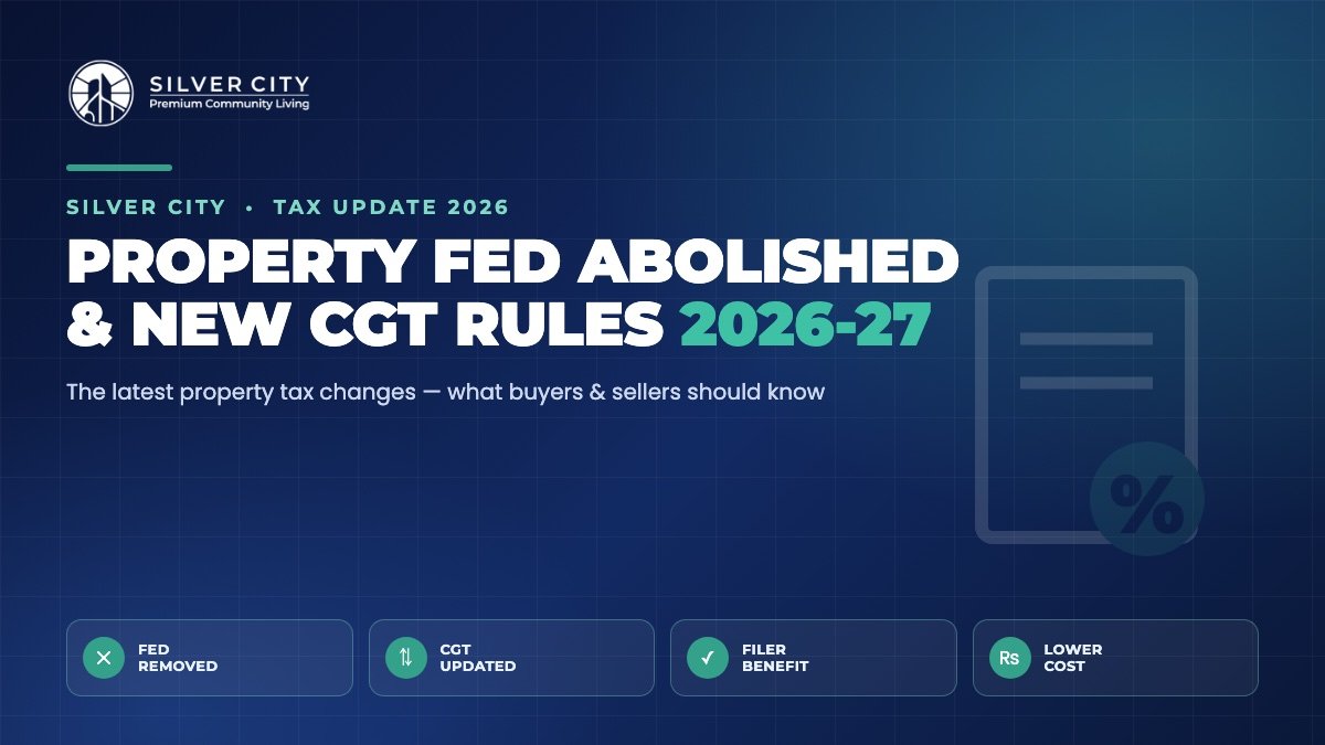 Property Federal Excise Duty abolished and new CGT rules 2026-27 Pakistan