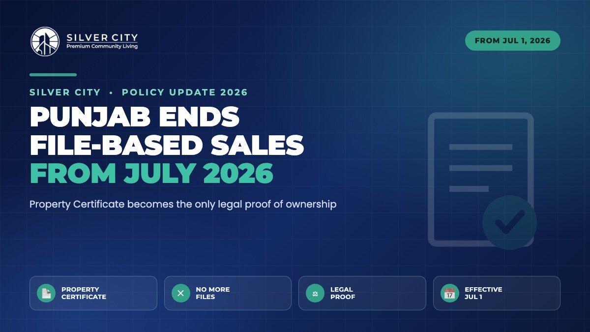 Punjab ends file-based property sales 2026 Property Certificate ownership rules