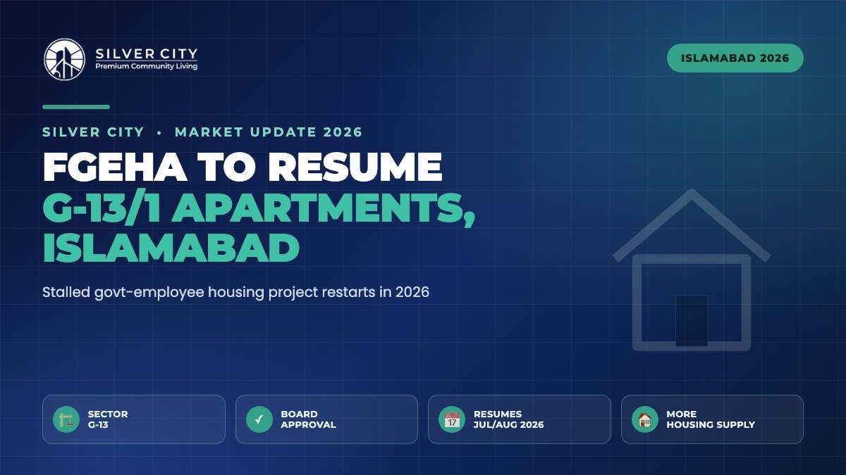 FGEHA G-13/1 apartment project Islamabad Sector G-13 resume construction 2026