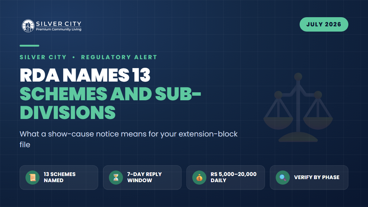RDA Show-Cause Notices Hit 13 Schemes: What It Means If You Hold a File in an "Extension" Block