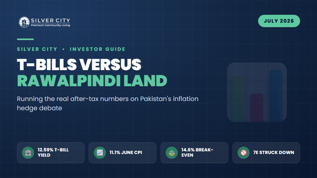 The Rs 10 Million Question: T-Bills at 12.59% vs a Rawalpindi Plot — Here's the Actual Math