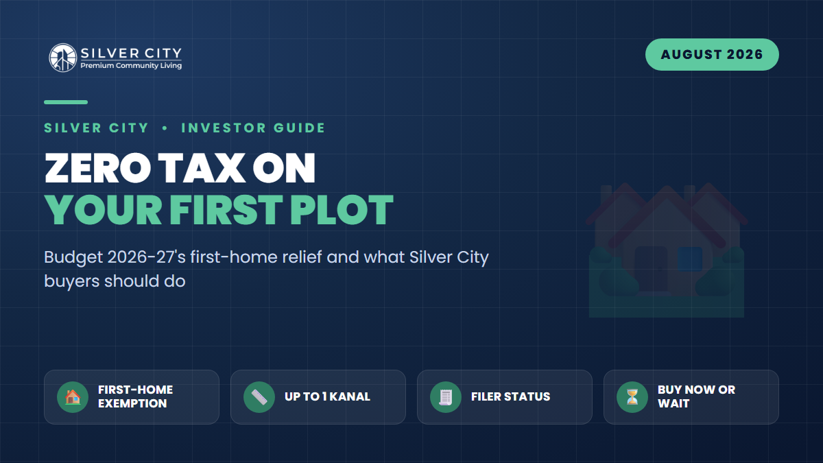 Zero Advance Tax on Your First Plot? What Silver City 5-Marla Buyers Need to Know About Budget 2026-27