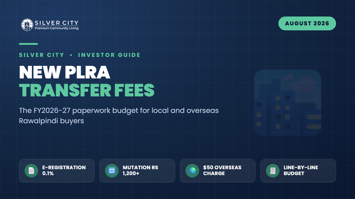 PLRA's FY2026-27 Fee Reset: The New Line-by-Line Cost of a Rawalpindi Property Transfer
