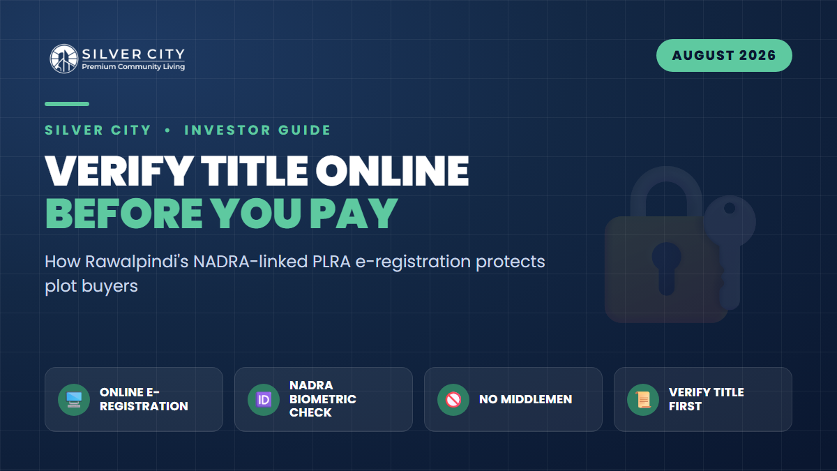 Verify Before You Pay: Rawalpindi's NADRA-Linked PLRA e-Registration and What It Means for Silver City Plot Buyers