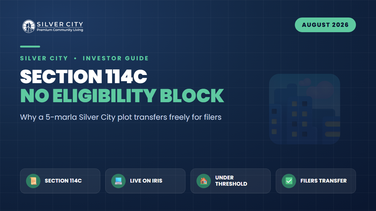 Section 114C Is Live on IRIS — Why a 5-Marla Silver City Plot Still Transfers Without the Eligibility Block