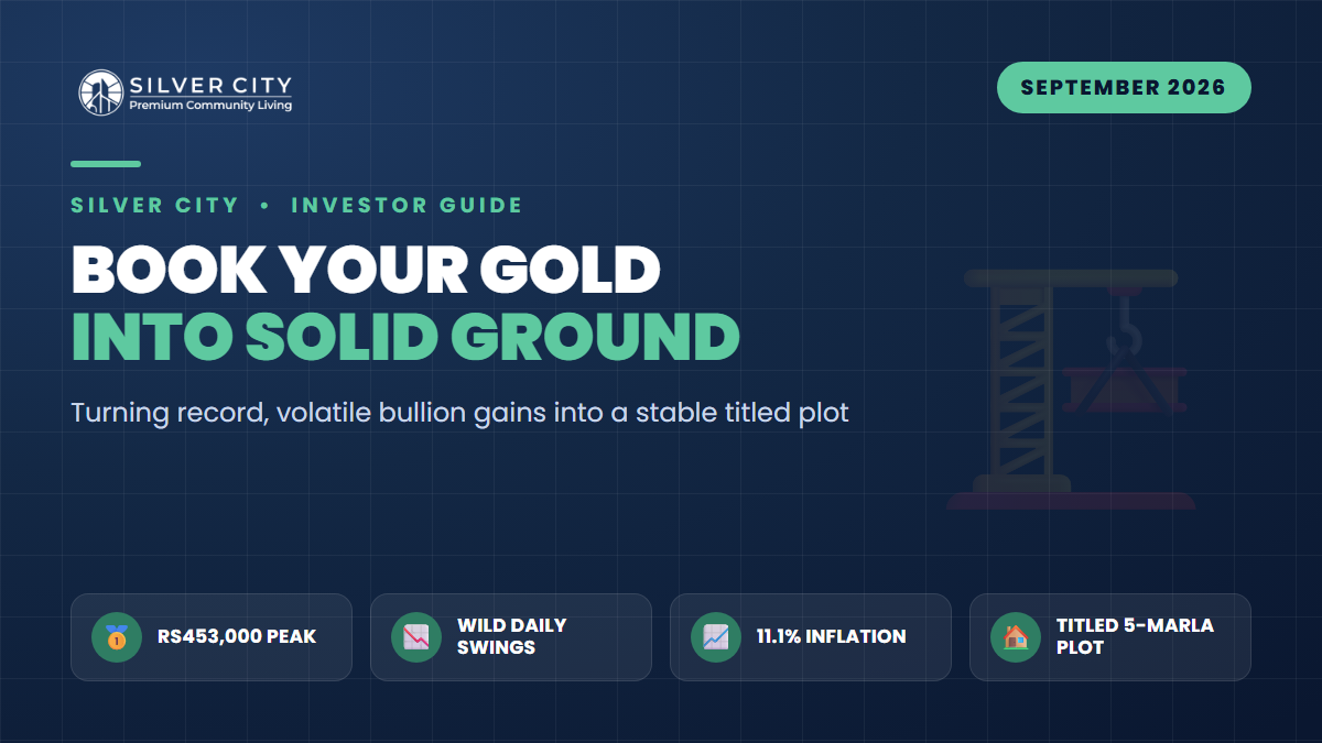 Gold at Rs453,000/Tola Is Screaming "Book Your Profit": Why a Titled RDA 5-Marla Plot in Rawalpindi Is the Smarter Hold