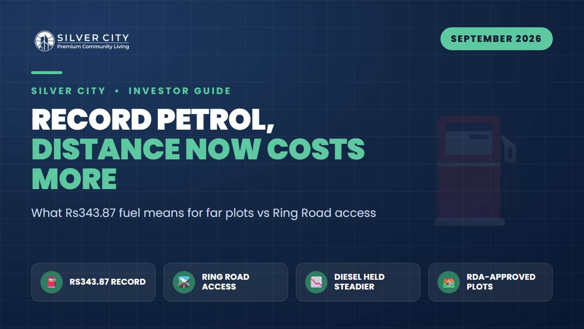 Rs343.87 Petrol Record vs the Ring Road: Why Fuel Prices Just Repriced Rawalpindi's Far-Flung Plots
