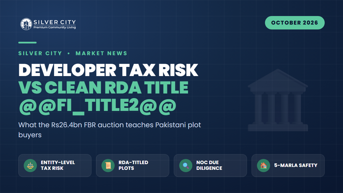 FBR's Rs26.4bn Bahria Golf City Auction: Why Developer Tax Risk Makes Clean RDA Title Priceless
