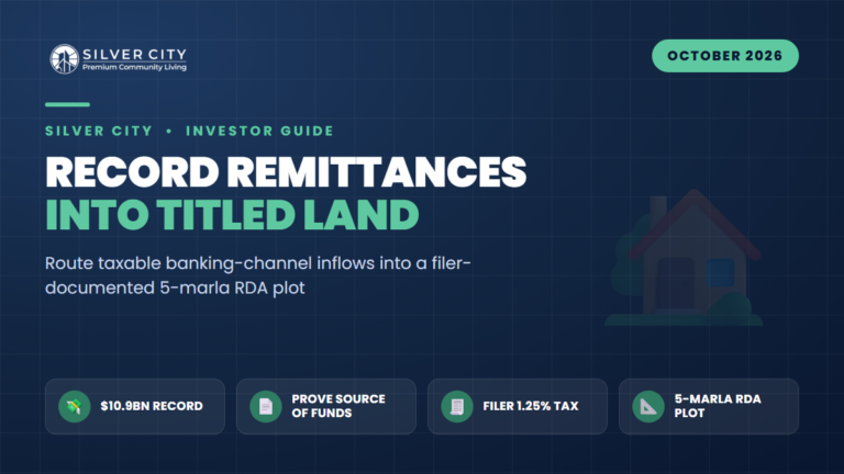 Record $10.9bn in Remittances: A Diaspora Buyer's Playbook for a Filer-Documented 5-Marla RDA Plot