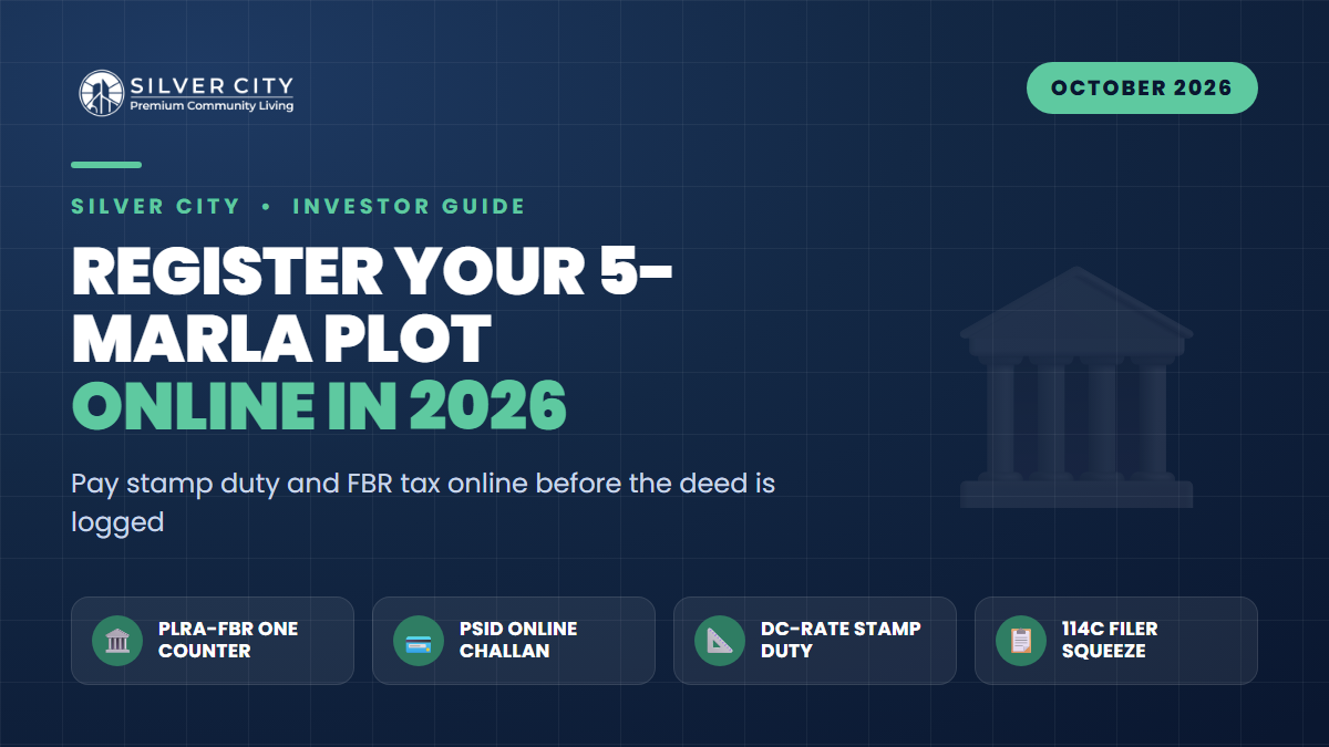 PLRA e-Registration in 2026: Digitally Transferring an RDA 5-Marla Plot and Verifying DC-Rate Stamp Duty