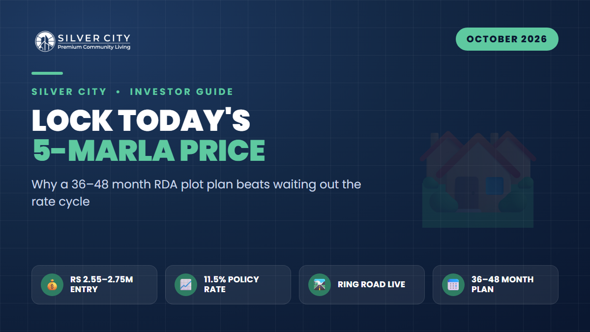 Why a 36–48 Month Plan on an RDA-Approved 5-Marla Locks Today's Price Before the Twin-Cities Catch-Up